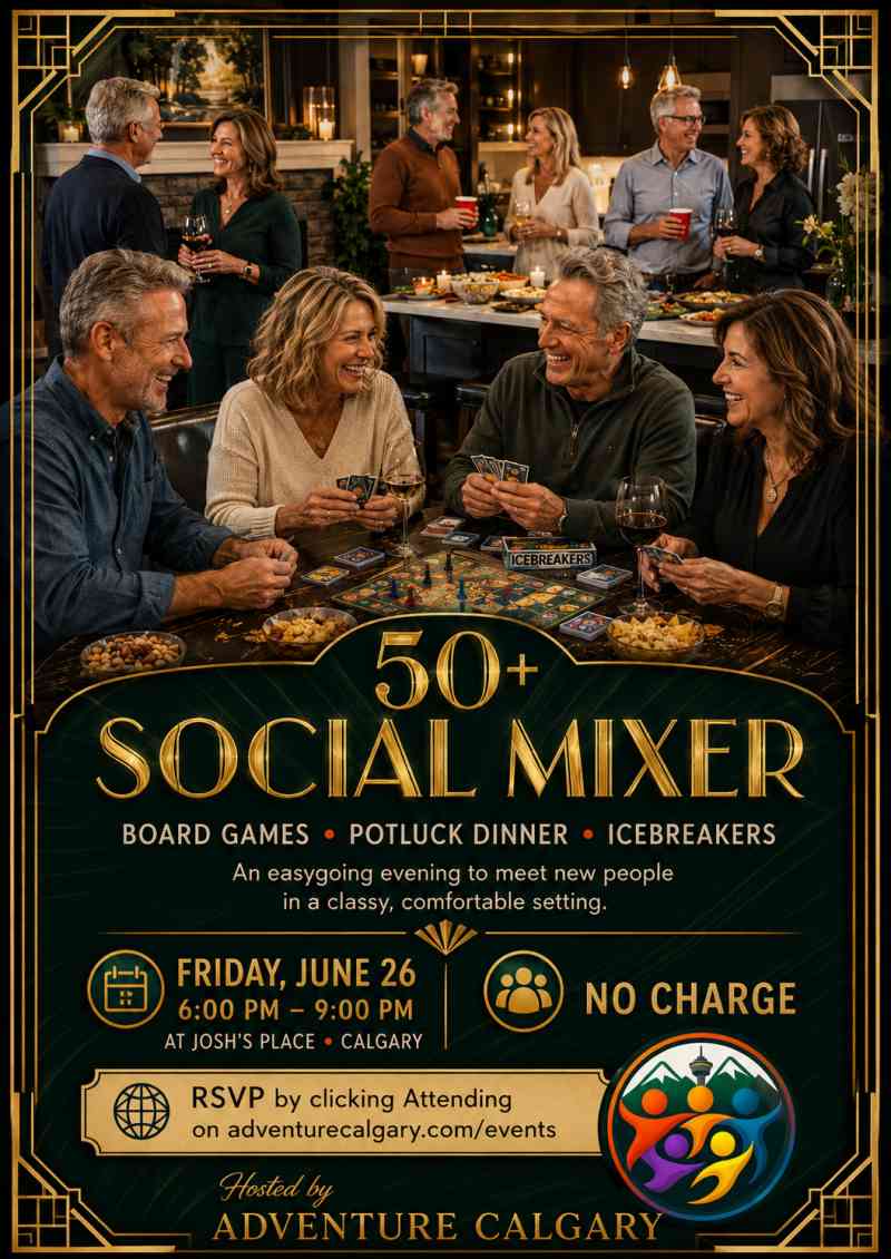 50+ Social Mixer: Board Games, Potluck Dinner & Icebreakers