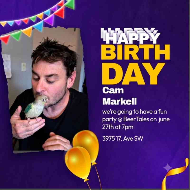 Cameron's fun Birthday open mic night